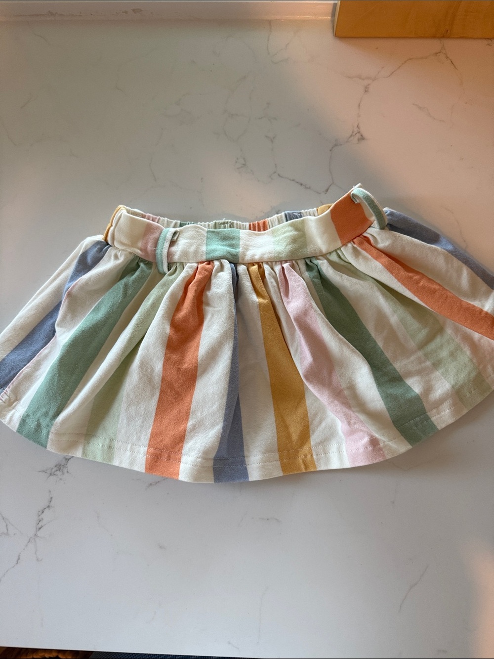 SweetHoney Pastel Rainbow Striped Skirt - Mint, Peach, Yellow, Lavender, Blue